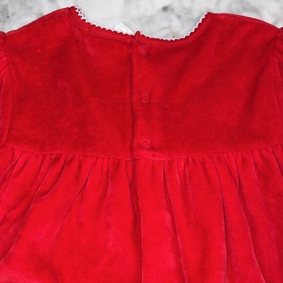 NWT KISSY KISSY RED BOW VELVET DRESS 18/24M - Picture 7 of 9